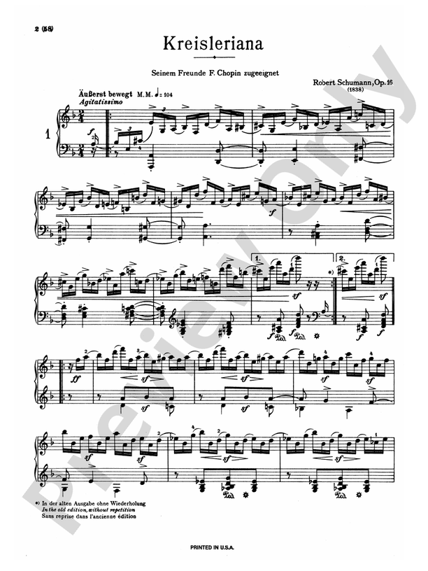 Schumann - Kreisleriana, Op. 16 - Piano Solo (Digital Download)