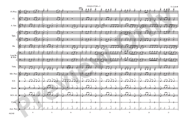 High Hopes (Arr. Victor López) – Marching Band Conductor Score & Parts (Digital Download)