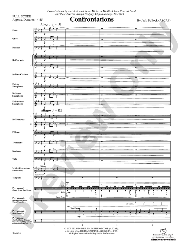 Confrontations - Concert Band Conductor Score & Parts (Digital Download)