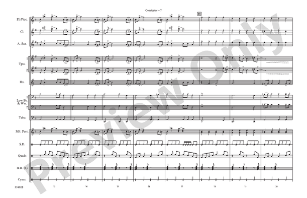 Hip-Hop Timeouts – Marching Band Conductor Score & Parts (Digital Download)