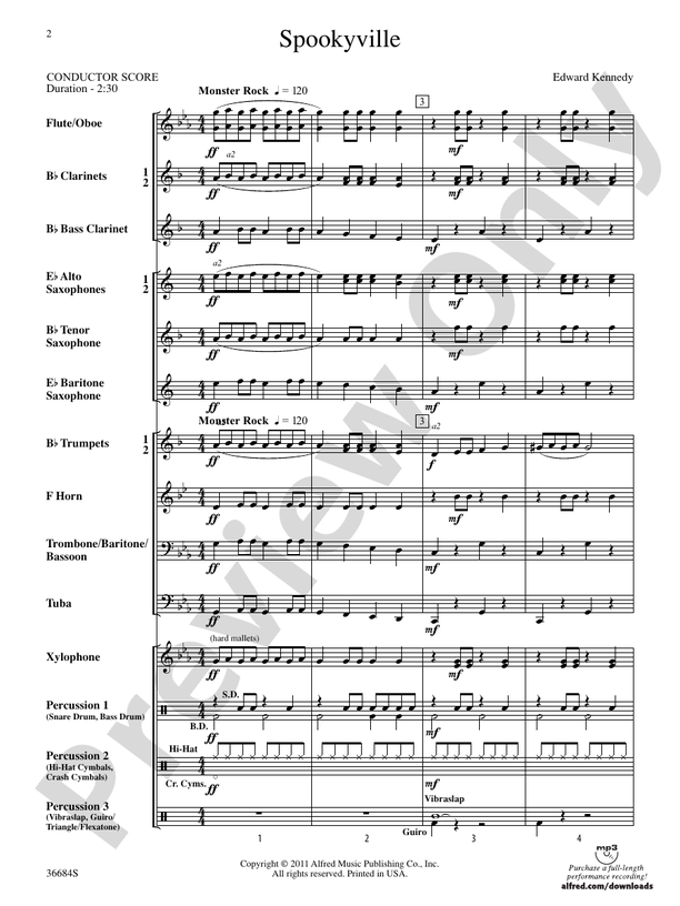 Spookyville - Concert Band Conductor Score & Parts (Digital Download)