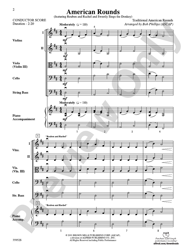 American Rounds – String Orchestra Conductor Score & Parts (Digital Download)