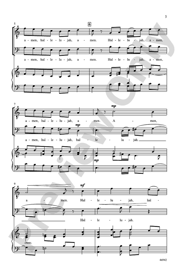 Hallelujah, Amen – TB Choral Octavo (Digital Download)
