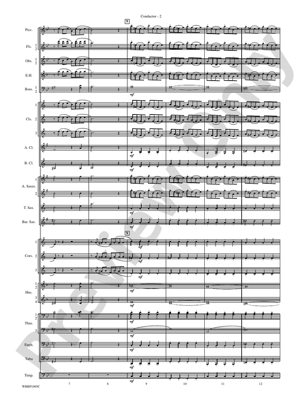 Prelude and Fugue in B-Flat Major - Concert Band Conductor Score & Parts (Digital Download)