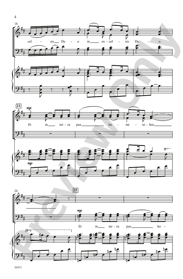 Gloria - John Leavitt – SATB Choral Octavo (Digital Download)
