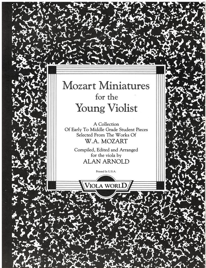 Mozart Miniatures Young Violist - Viola/Piano Accompaniment arranged by Arnold Viola World VWP000070