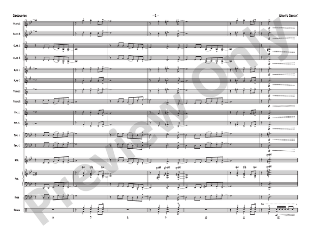 What's Cookin' - Jazz Ensemble Conductor Score & Parts (Digital Download)