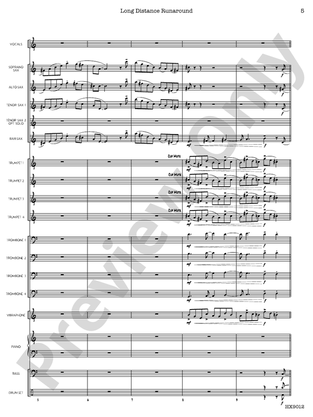 Long Distance Runaround – Jazz Ensemble Conductor Score & Parts (Digital Download)