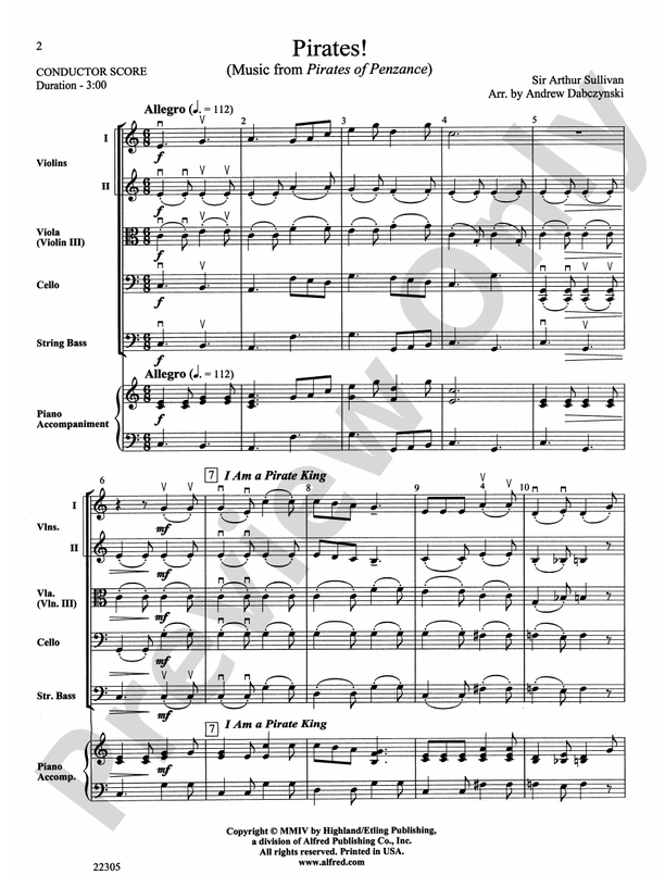 Pirates! – String Orchestra Conductor Score & Parts (Digital Download)
