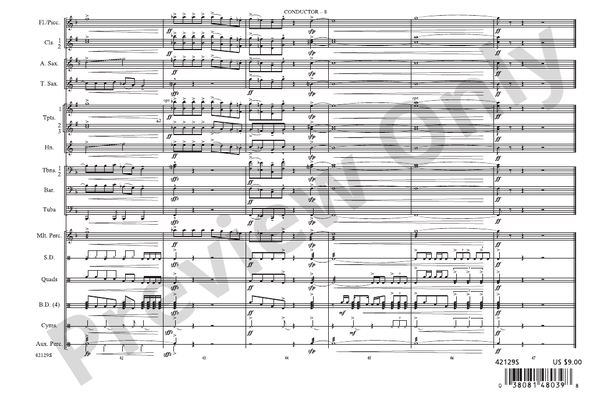 Workin' for a Livin' – Marching Band Conductor Score & Parts (Digital Download)