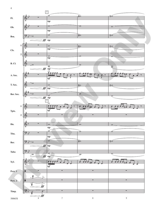 Bones - Concert Band Conductor Score & Parts (Digital Download)