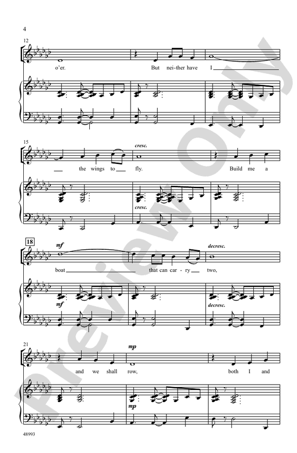 The Water Is Wide - 2 Part Treble Choral Octavo (Digital Download)