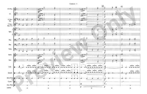 The Batman Theme (from Batman) – Marching Band Conductor Score & Parts (Digital Download)