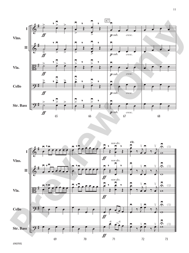 Sinfonietta for Strings - String Orchestra Conductor Score & Parts (Digital Download)