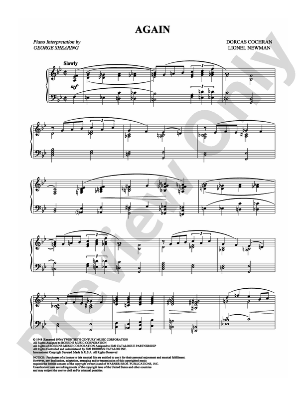 Again - Piano (Digital Download)