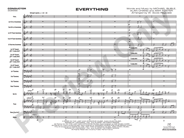 Everything - Jazz Ensemble Conductor Score & Parts(Digital Download)
