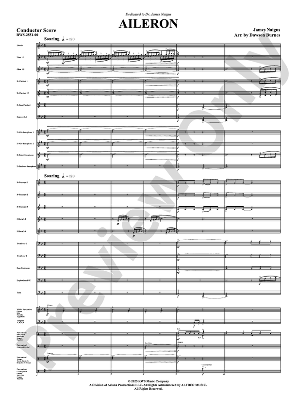 Aileron - Concert Band Conductor Score & Parts(Digital Download)
