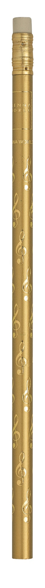Pencil Blue with Gold Treble Clefs