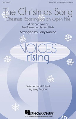 The Christmas Song - (Chestnuts Roasting on an Open Fire) - Mel Torme and Robert Wells - SSAATTBB Jerry Rubino Hal Leonard Choral Score Octavo