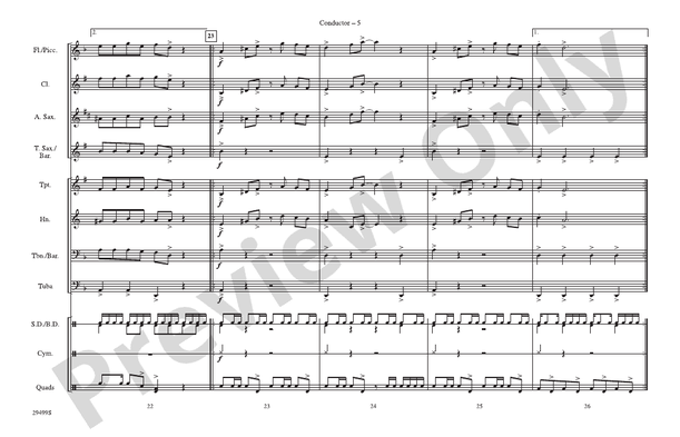 The Cup of Life – Marching Band Conductor Score & Parts (Digital Download)