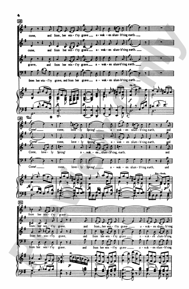 Come, Lovely Spring (from The Seasons) – SATB Choral Octavo (Digital Download)