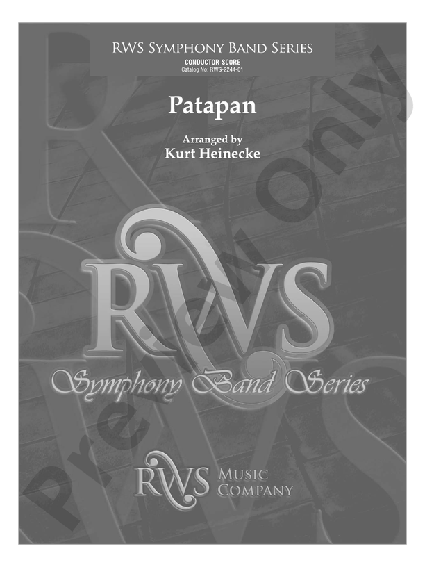 Patapan - Concert Band Conductor Score & Parts(Digital Download)