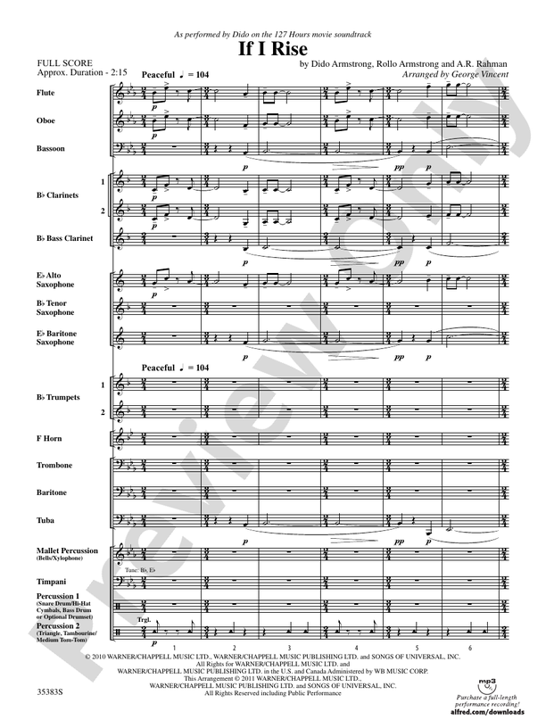 If I Should Go - Concert Band Conductor Score & Parts (Digital Download)
