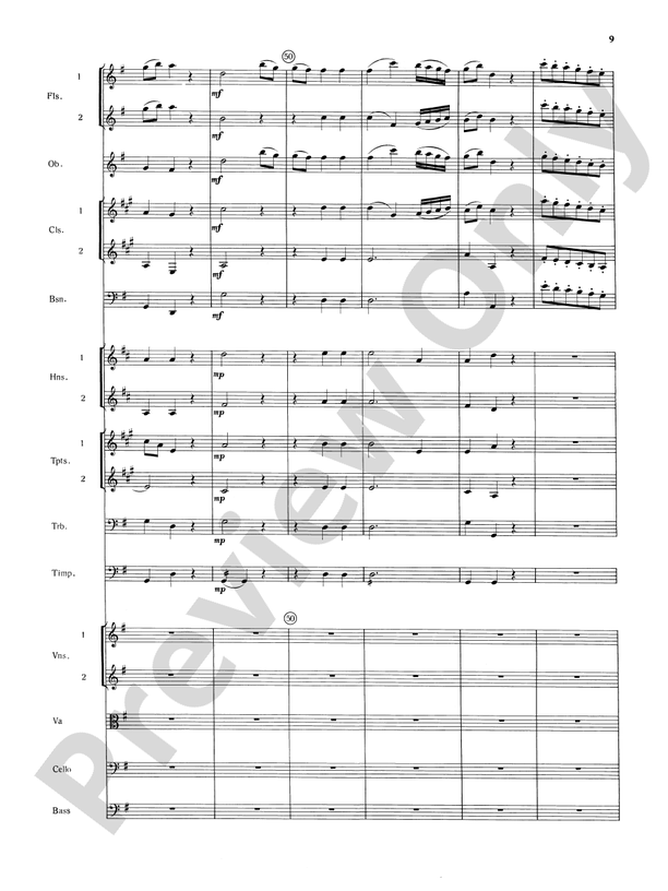 Mozart's Symphony No. 25 in G Minor, 3rd & 4th Movements – Full Orchestra Conductor Score & Parts (Digital Download)