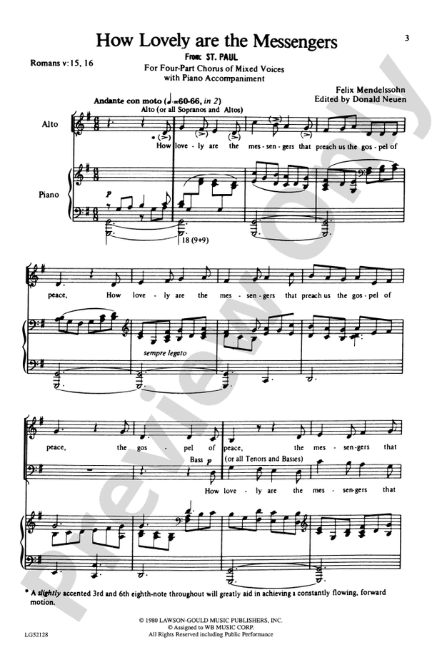 How Lovely Are the Messengers – SATB Choral Octavo (Digital Download)