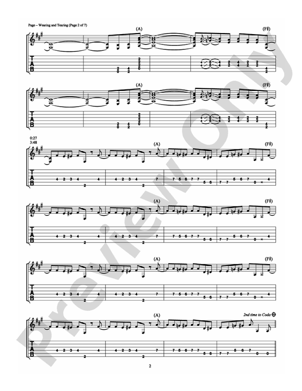 Wearing and Tearing - Guitar TAB (Digital Download)