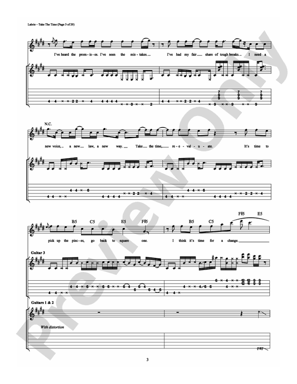 Take The Time - Guitar TAB (Digital Download)