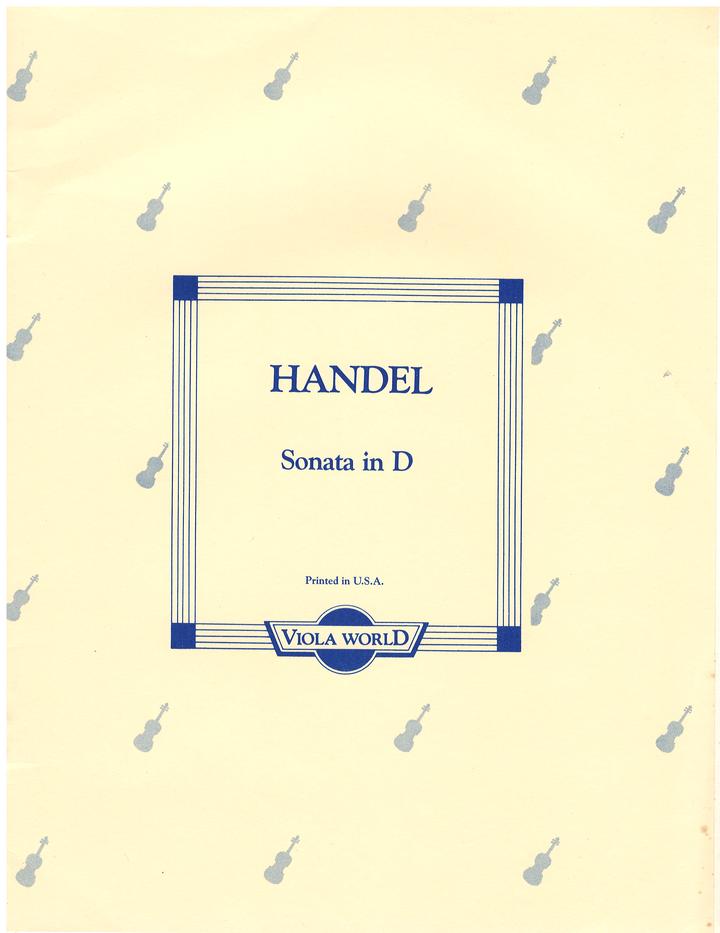 Handel - Sonata in DMaj - Viola/Piano Accompaniment arranged by Arnold Viola World VWP000018