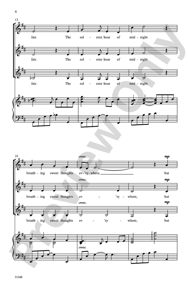 Moonlight - SSA Choral Octavo (Digital Download)