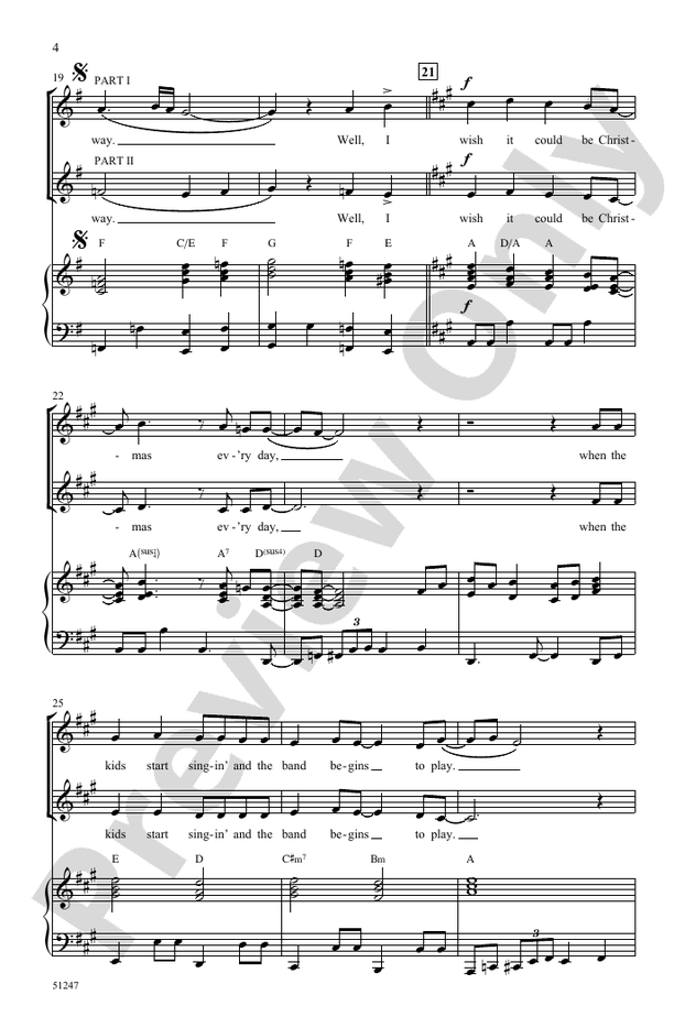 I Wish It Could Be Christmas Every Day - 2 Part Treble Choral Octavo (Digital Download)