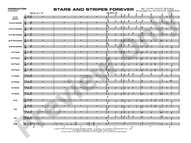 Stars and Stripes Forever - Jazz Ensemble Conductor Score & Parts(Digital Download)