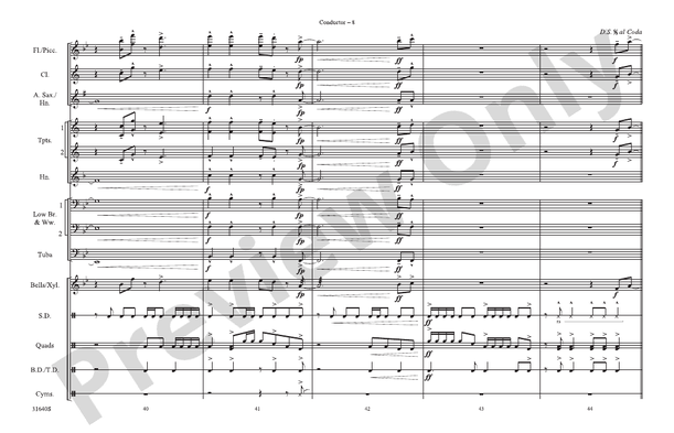 Hot N Cold (Arr. Doug Adams) – Marching Band Conductor Score & Parts (Digital Download)