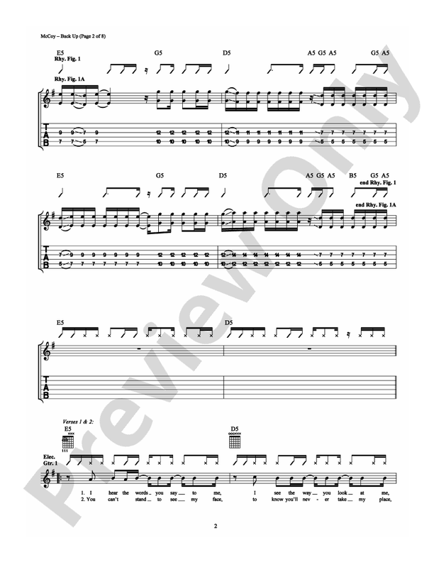 Back Up - Guitar TAB (Digital Download)