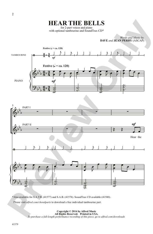 Hear the Bells – 2-Part Choral Octavo (Digital Download)