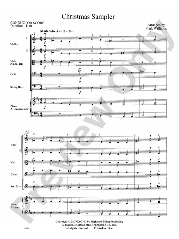 Classics for a Traditional Christmas, Level 1 – String Orchestra Conductor Score & Parts (Digital Download)