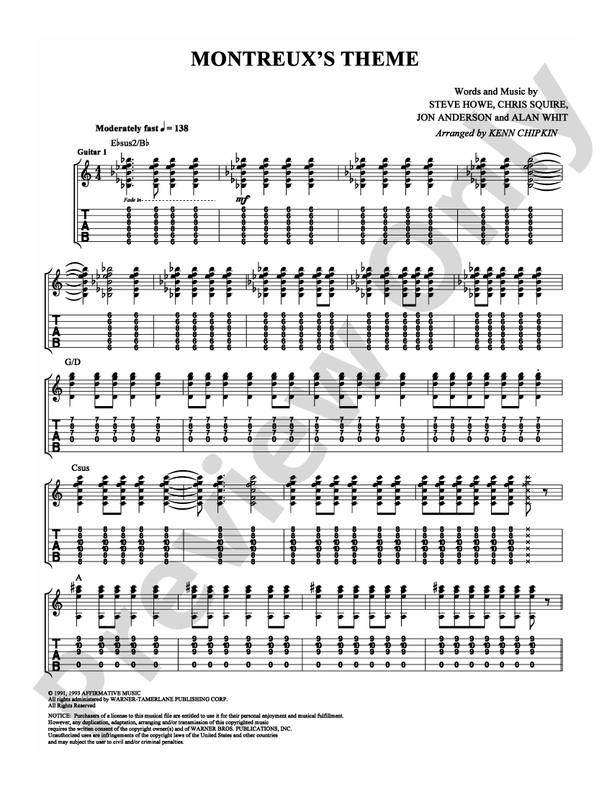 Montreux's Theme - Guitar TAB (Digital Download)