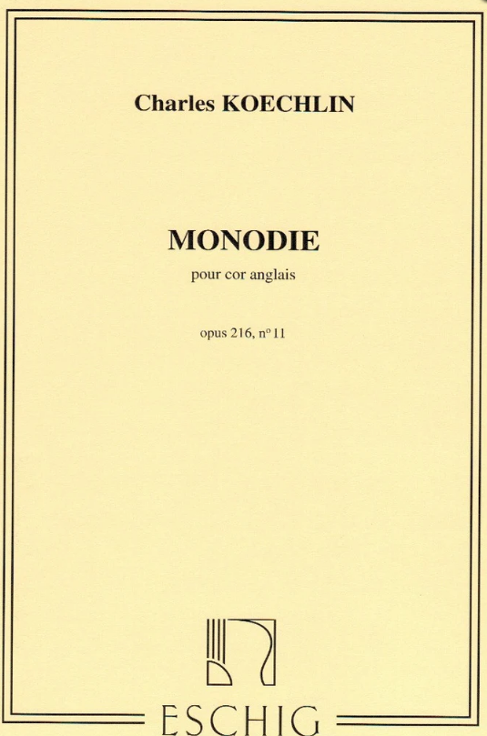 Koechlin - Monodie Op. 216 No. 11- for Cor Anglais Solo - Max Eschig