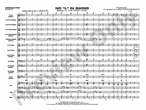 No "L" in Swing - Jazz Ensemble Conductor Score & Parts (Digital Download)