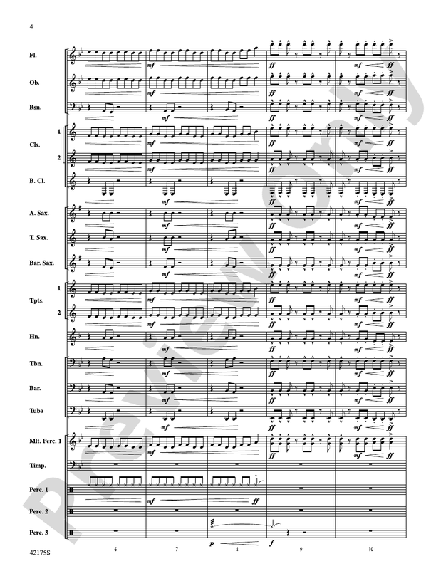 Hypnotic Memories - Concert Band Conductor Score & Parts (Digital Download)