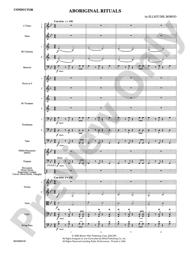 Aboriginal Rituals – Full Orchestra Conductor Score & Parts (Digital Download)