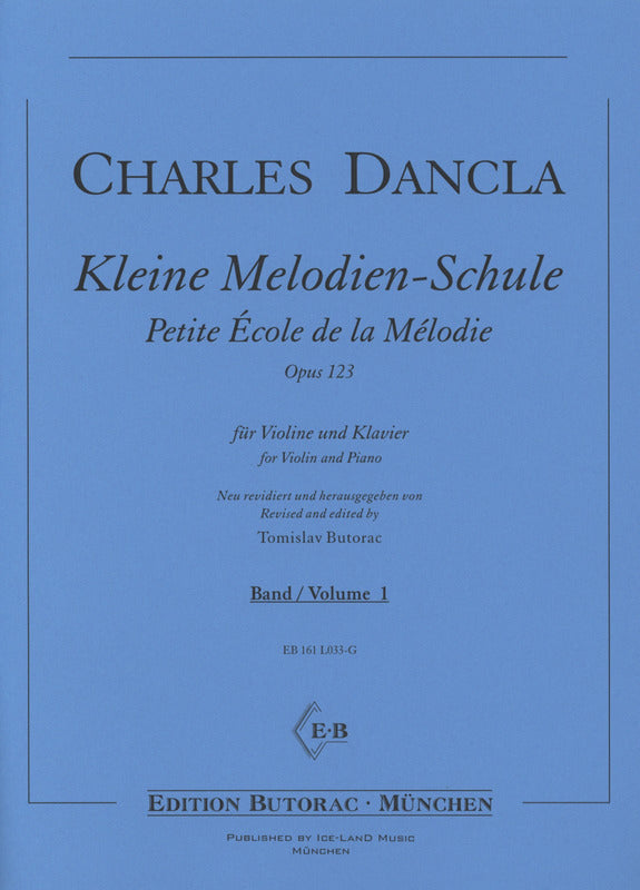 Dancla - Little School of Melodies Op123 Volume 1 - Violin/Piano Accompaniment edited by Butorac Iceland EB161L033-G