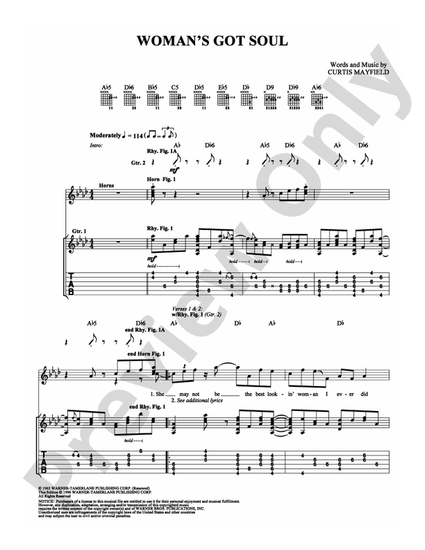 Woman's Got Soul - Guitar TAB (Digital Download)