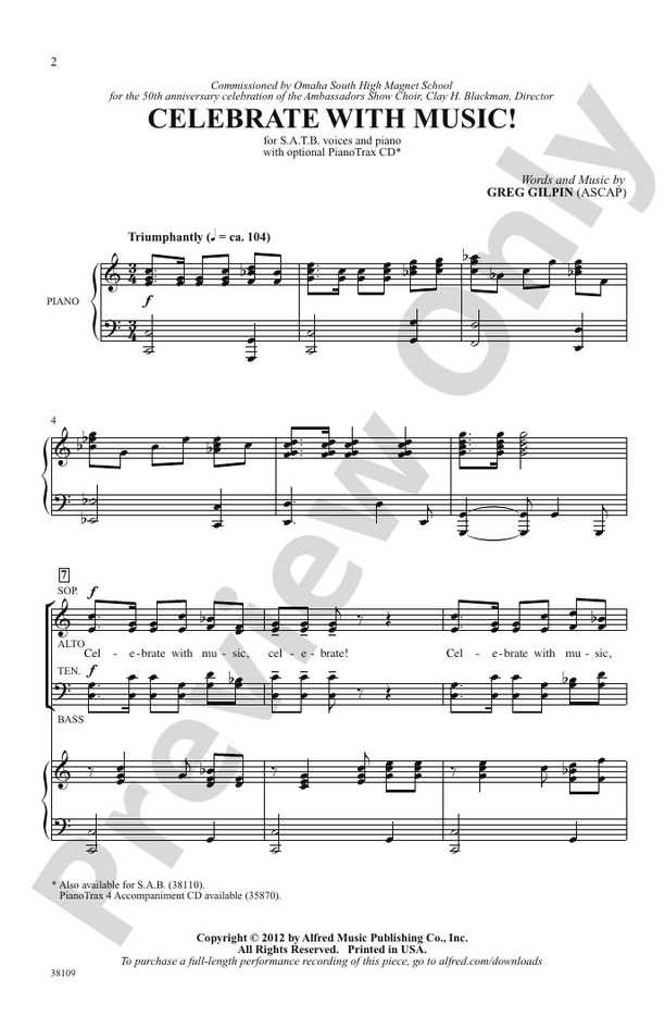 Celebrate with Music! – SATB Choral Octavo (Digital Download)