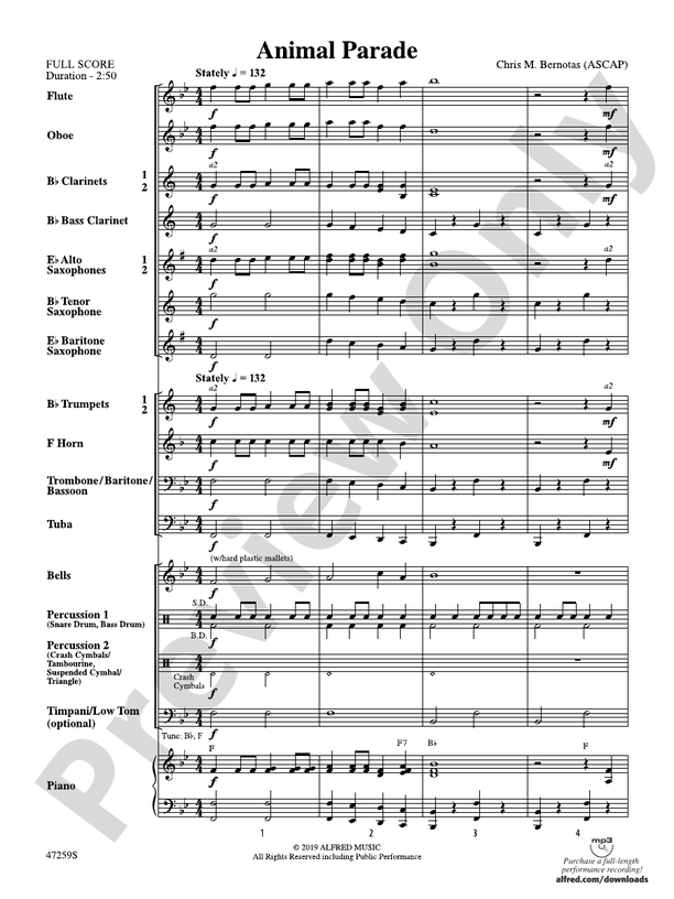 Animal Parade - Concert Band Conductor Score & Parts (Digital Download)
