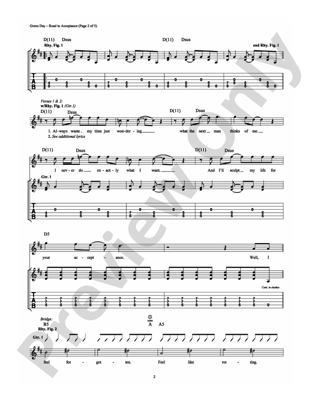 Road to Acceptance - Guitar TAB (Digital Download)