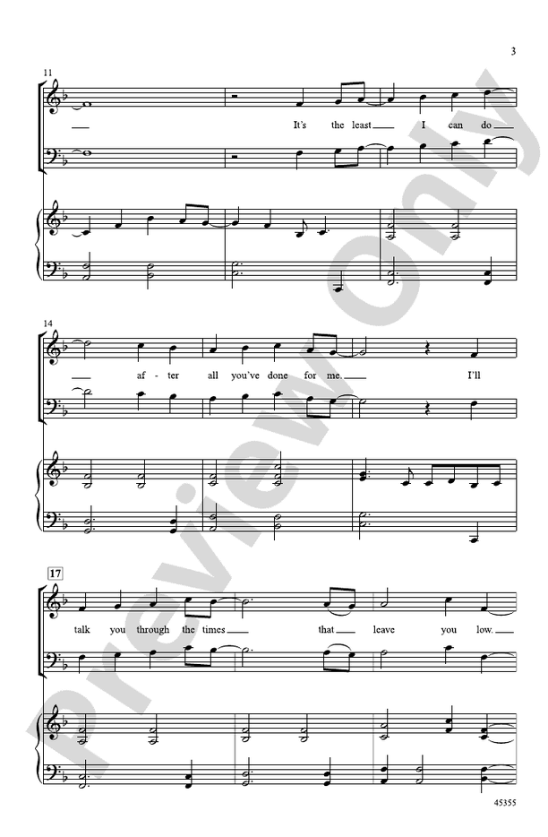 I'll Walk You Through the Rain – 3-Part Mixed Choral Octavo (Digital Download)